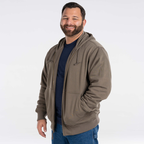 key apparel Premium Heavyweight Thermal Lined Sweatshirt Charcoal