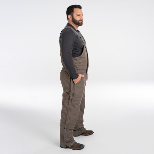 Key Apparel Premium Insulated Bib Overalls Black Garment Wash