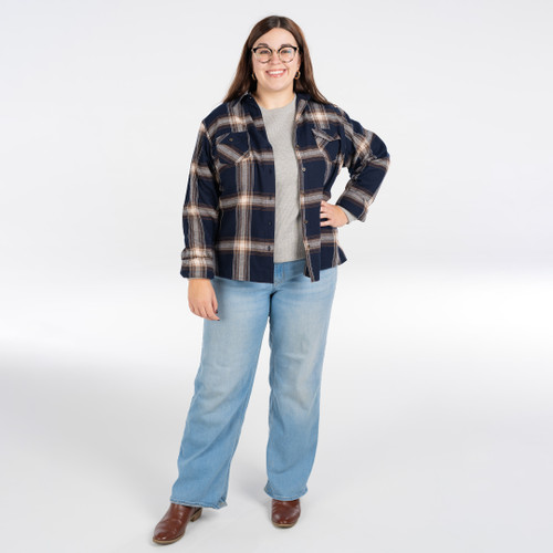 key apparel River's Edge Women's Plaid Shirt Dansbury Plaid