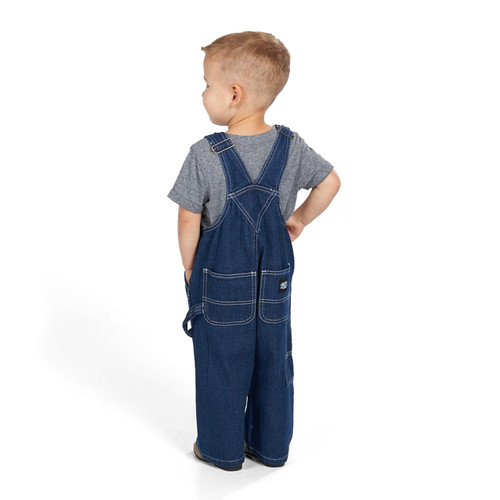 Key Apparel Toddler Bib Overall Indigo Denim Enzyme Wash