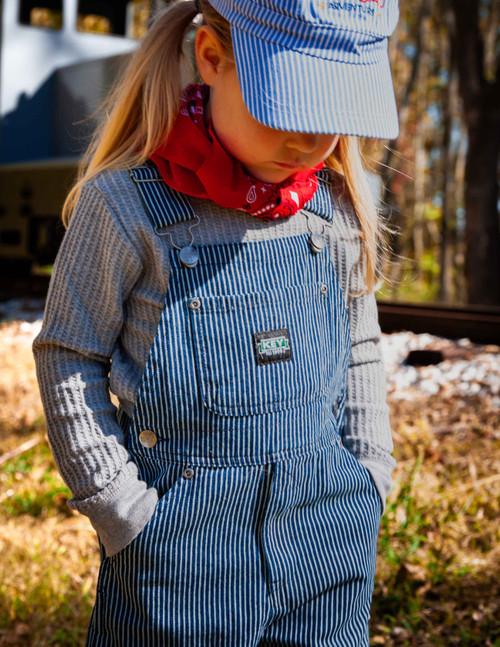 Key Apparel Toddler Bib Overall Indigo Denim Enzyme Wash