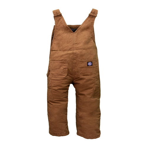 Key Apparel Toddler Insulated Bib Overalls Saddle Garment Wash