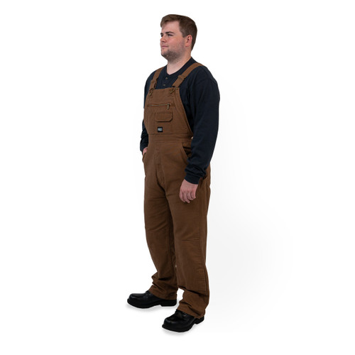 Key Apparel Unlined Duck Bib Overalls For Men Saddle Garment Wash