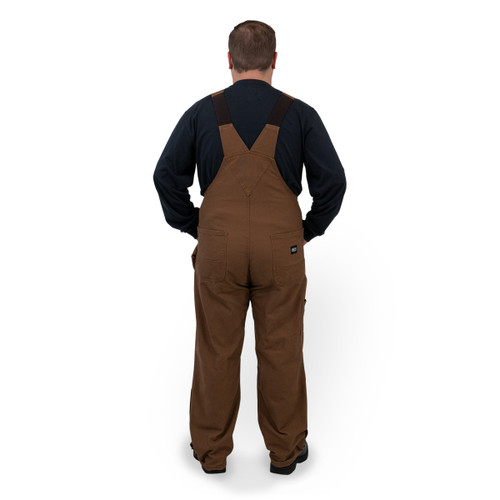 Key Apparel Unlined Duck Bib Overalls For Men Saddle Garment Wash