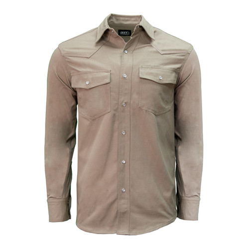 Key Apparel Welder's Long Sleeve Western Shirt Khaki