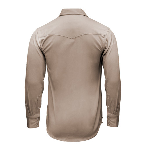 Key Apparel Welder's Long Sleeve Western Shirt Khaki