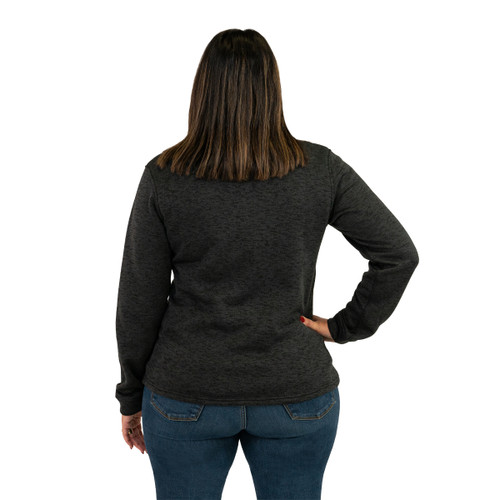 Key Apparel Women's Dynasty Quarter Zip Pullover Charcoal