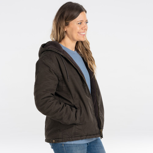 Key Apparel Women's Insulated Fleece Lined Jacket Chocolate
