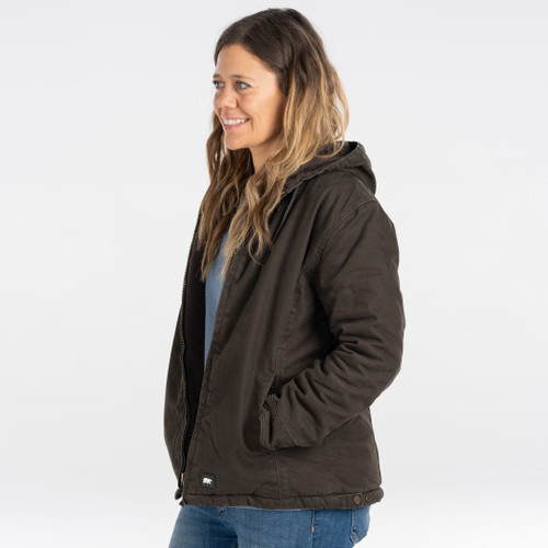key apparel Women's Insulated Fleece Lined Jacket Chocolate