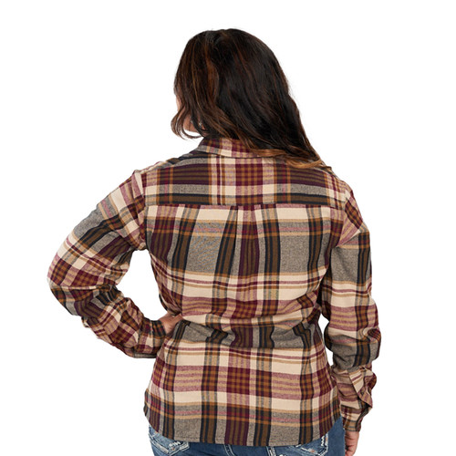 Key Apparel Women's River's Edge Shirt Mahogany Plaid
