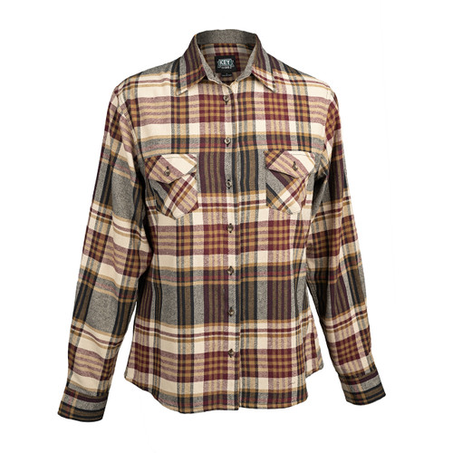 Key Apparel Women's River's Edge Shirt Mahogany Plaid