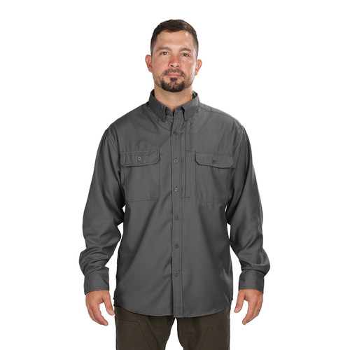 key apparel Work Horse Long Sleeve Work Shirt Black