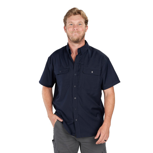 key apparel Work Horse Short Sleeve Work Shirt Black