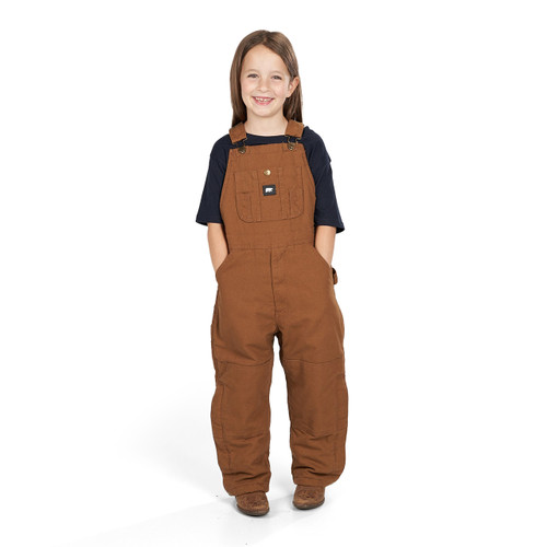 Key Apparel Youth Insulated Bib Overalls Saddle Garment Wash
