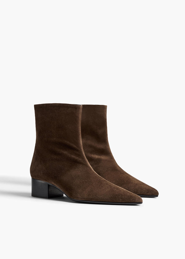 Khaite Andee Ankle Boot Ebano Suede