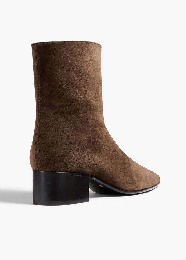 Khaite Andee Ankle Boot Ebano Suede