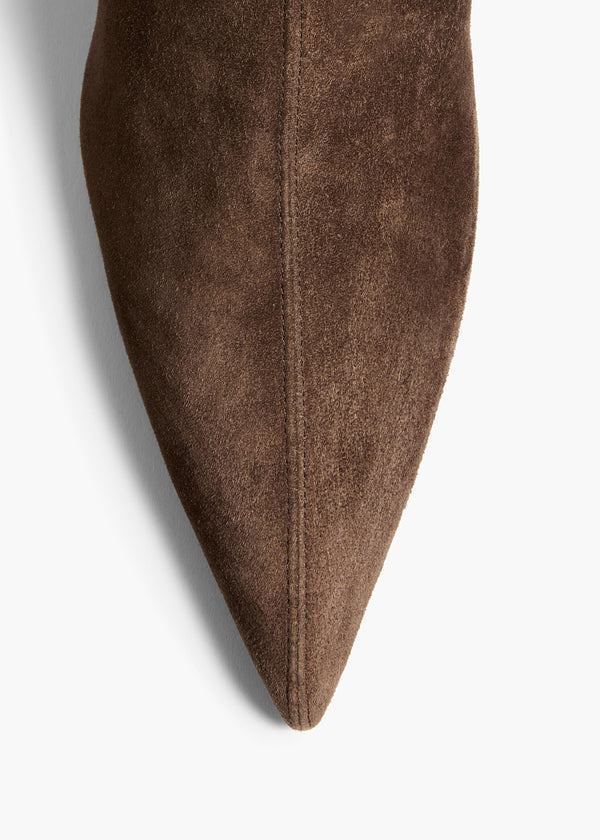 Khaite Andee Ankle Boot Ebano Suede