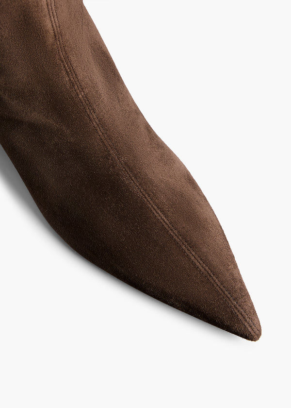Khaite Andee Knee-High Boot Ebano Suede