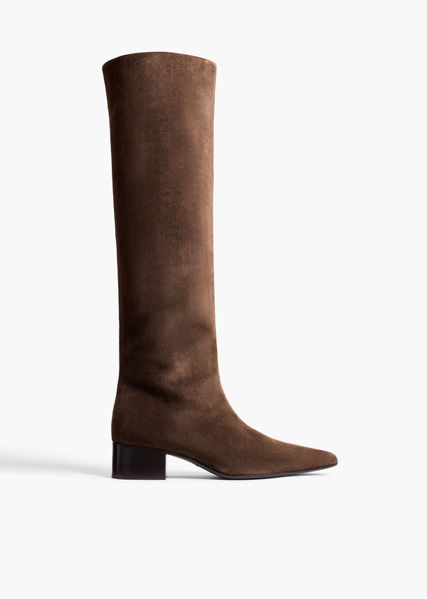 khaite Andee Knee-High Boot Ebano Suede