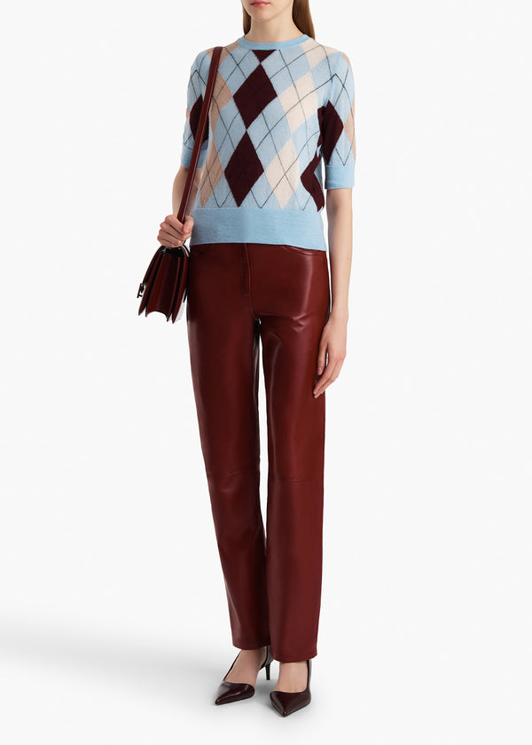 Khaite Anders Top Light Blue Multi