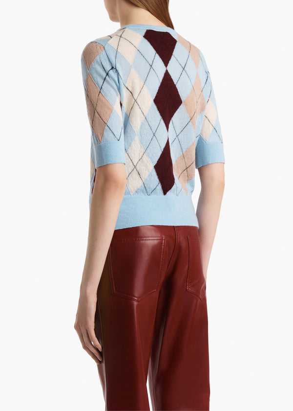 Khaite Anders Top Light Blue Multi