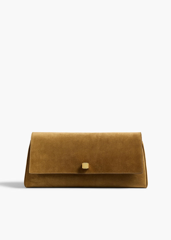khaite Audrey Clutch Mud Suede