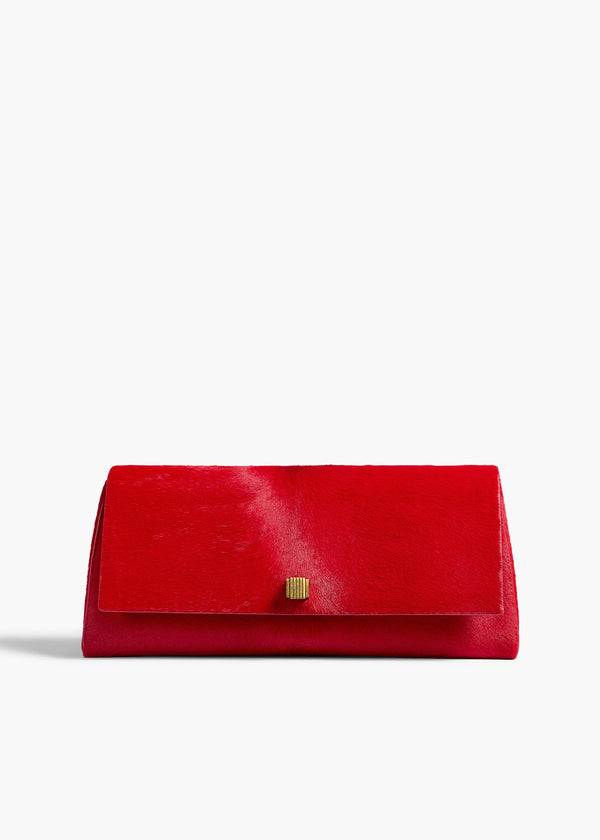 khaite Audrey Clutch Ruby Haircalf