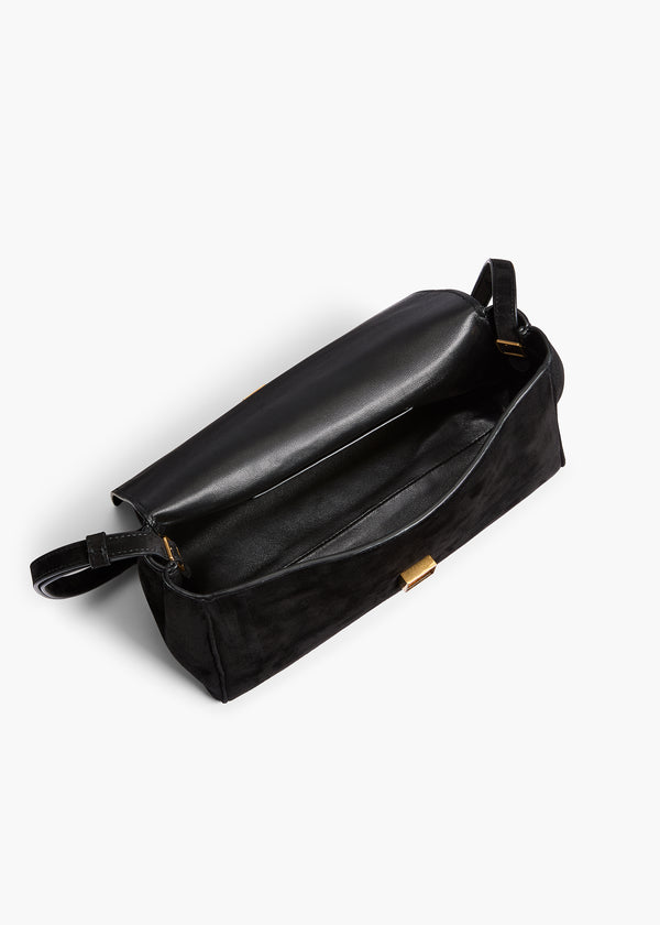 Khaite Audrey Crossbody Bag Black Suede