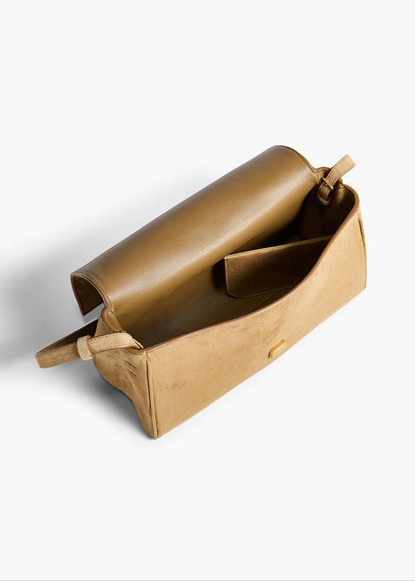 Khaite Audrey Crossbody Bag Mud Suede