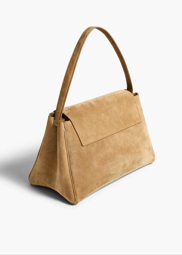 Khaite Audrey Top Handle Bag Mud Suede