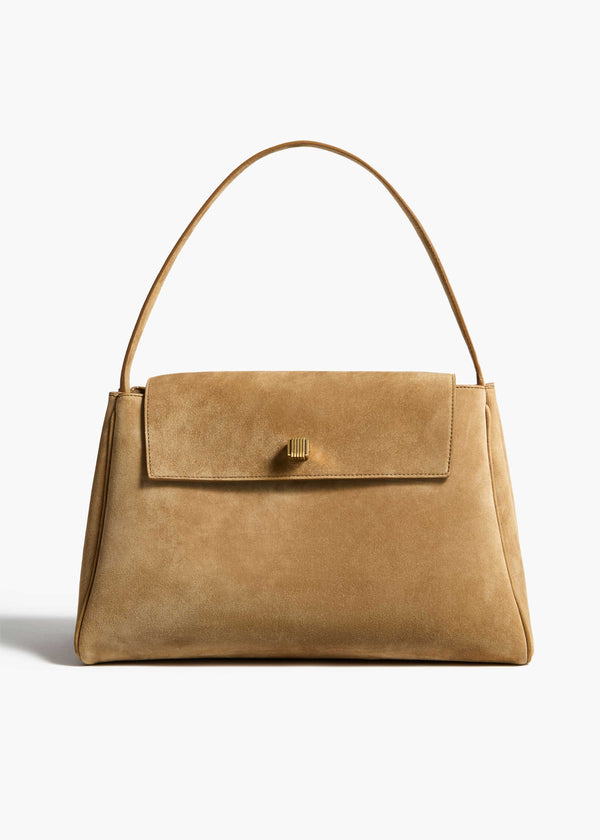 khaite Audrey Top Handle Bag Mud Suede