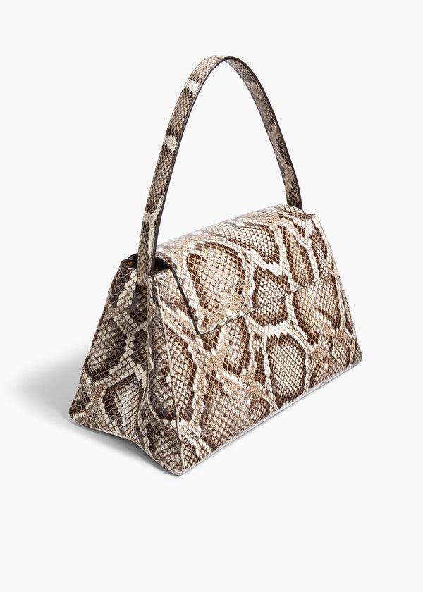 Khaite Audrey Top Handle Bag Natural Python