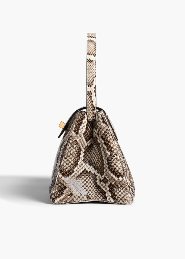 Khaite Audrey Top Handle Bag Natural Python