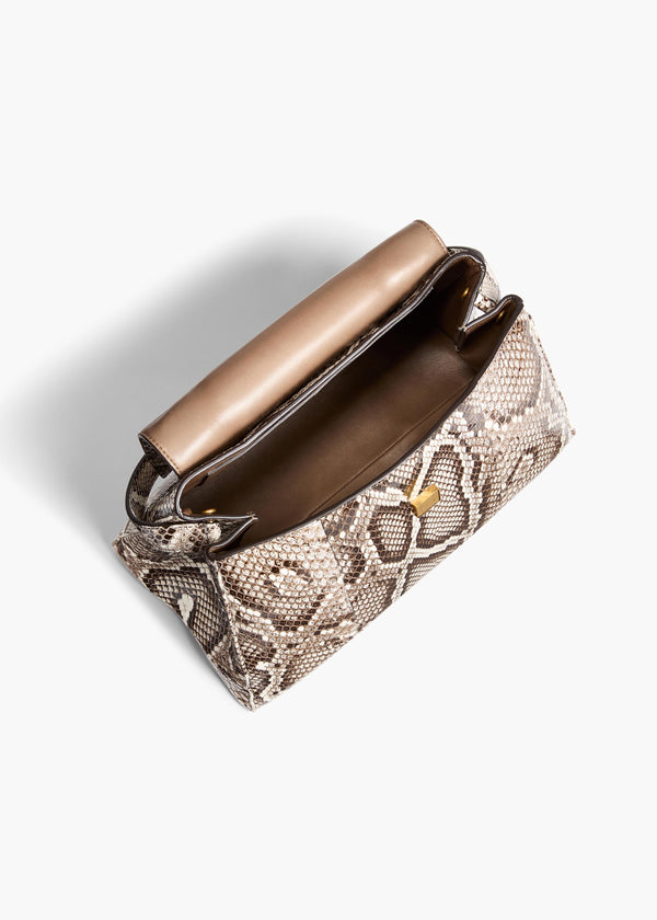Khaite Audrey Top Handle Bag Natural Python