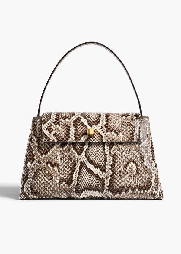 khaite Audrey Top Handle Bag Natural Python