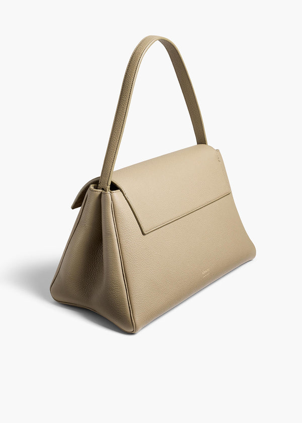 Khaite Audrey Top Handle Bag Sage Pebbled Leather