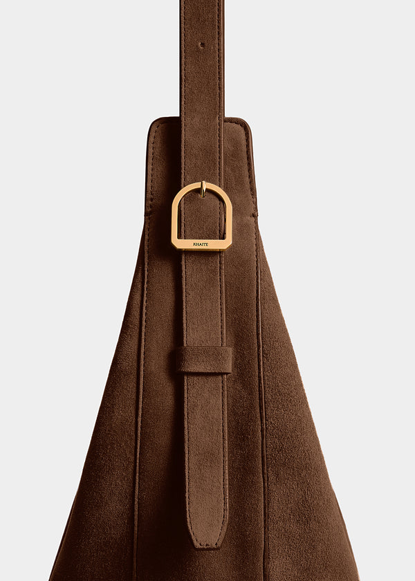 Khaite Augustina Hobo Cedar Suede