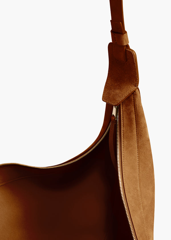 Khaite Augustina Hobo Mud Suede