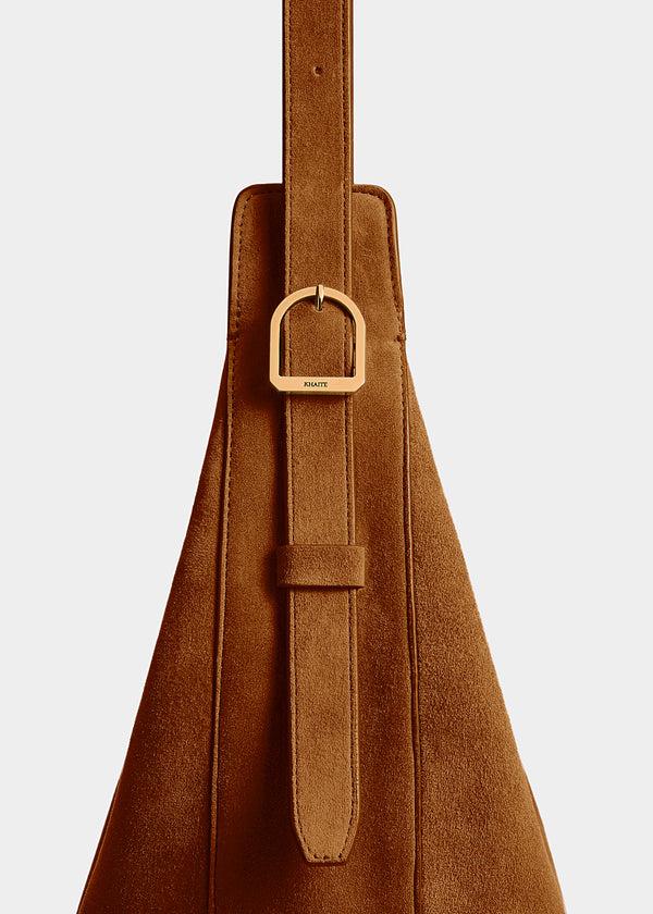 Khaite Augustina Hobo Mud Suede