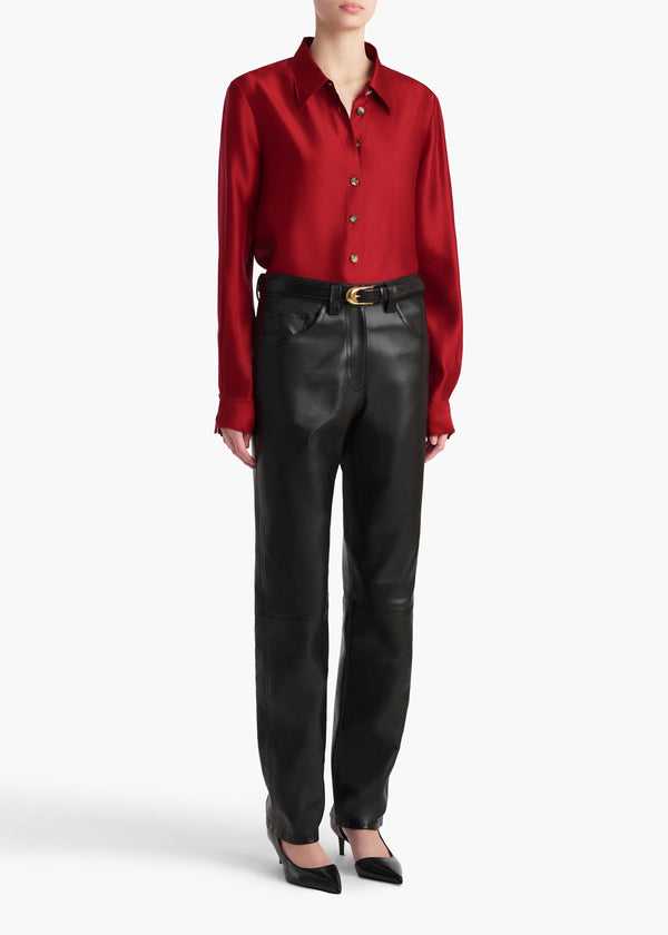 Khaite Auryn Top Crimson