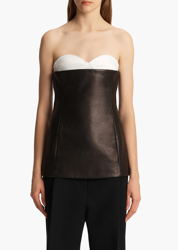 Khaite Ayla Top Black Leather