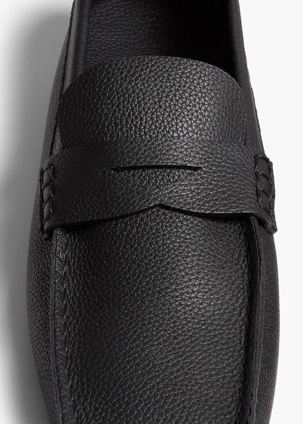 Khaite Billy Loafer Black Pebbled Leather