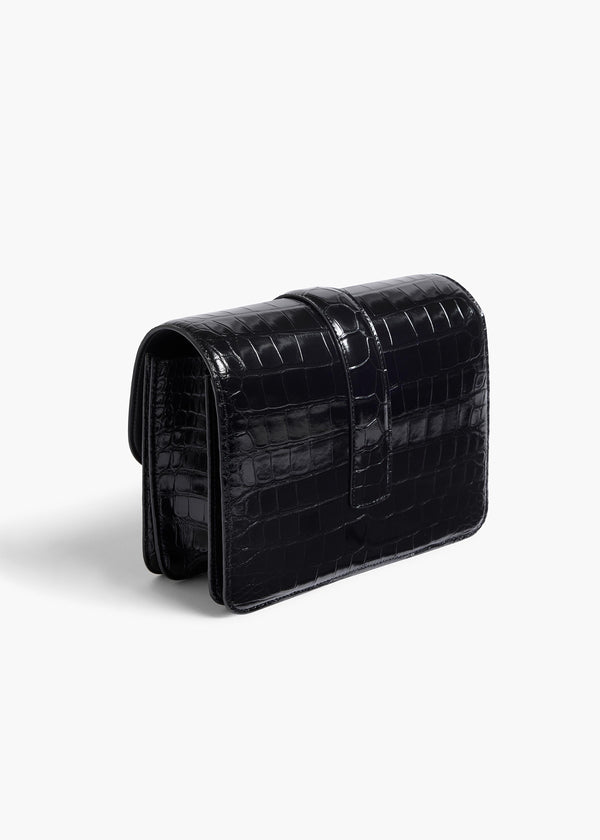 Khaite Blake Crossbody Bag Black Alligator