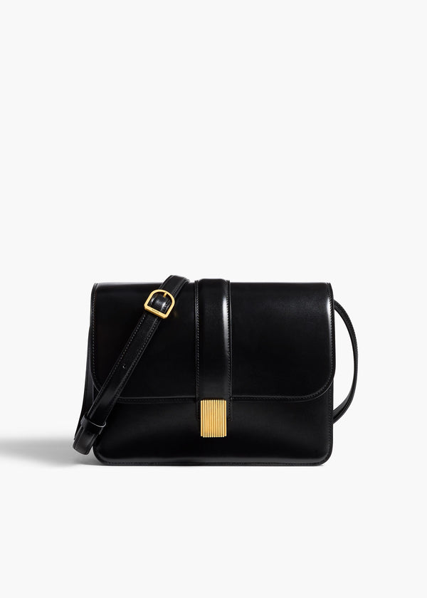 khaite Blake Crossbody Bag Black Leather