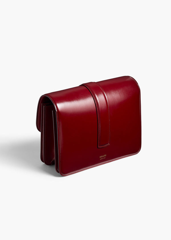 Khaite Blake Crossbody Bag Oxblood Leather