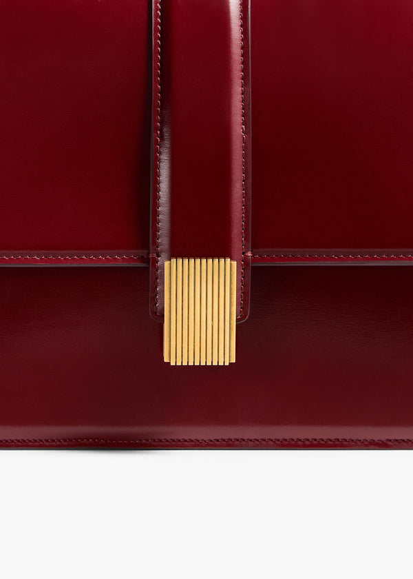 Khaite Blake Crossbody Bag Oxblood Leather