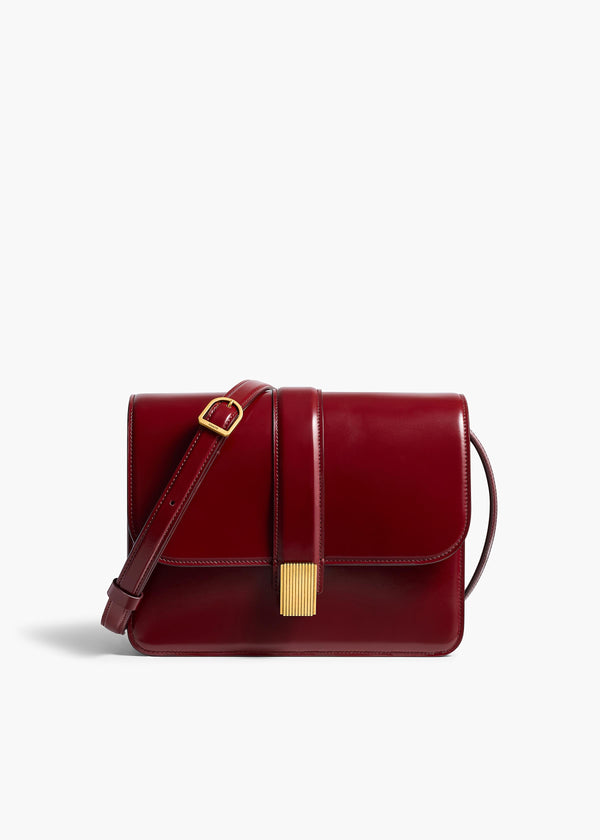 khaite Blake Crossbody Bag Oxblood Leather
