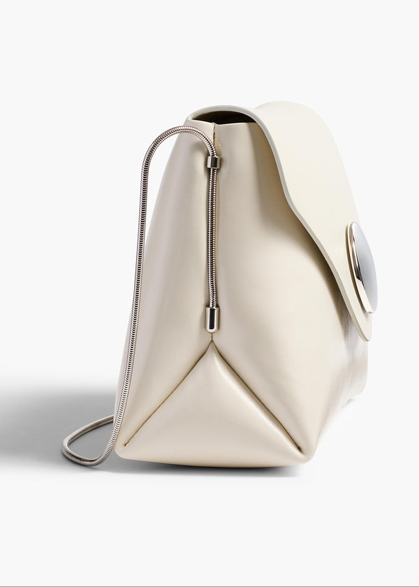 Khaite Bobbi Bag Cream Crackle Patent Leather