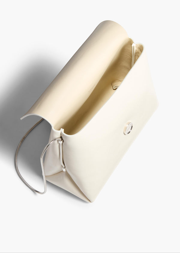 Khaite Bobbi Bag Cream Crackle Patent Leather