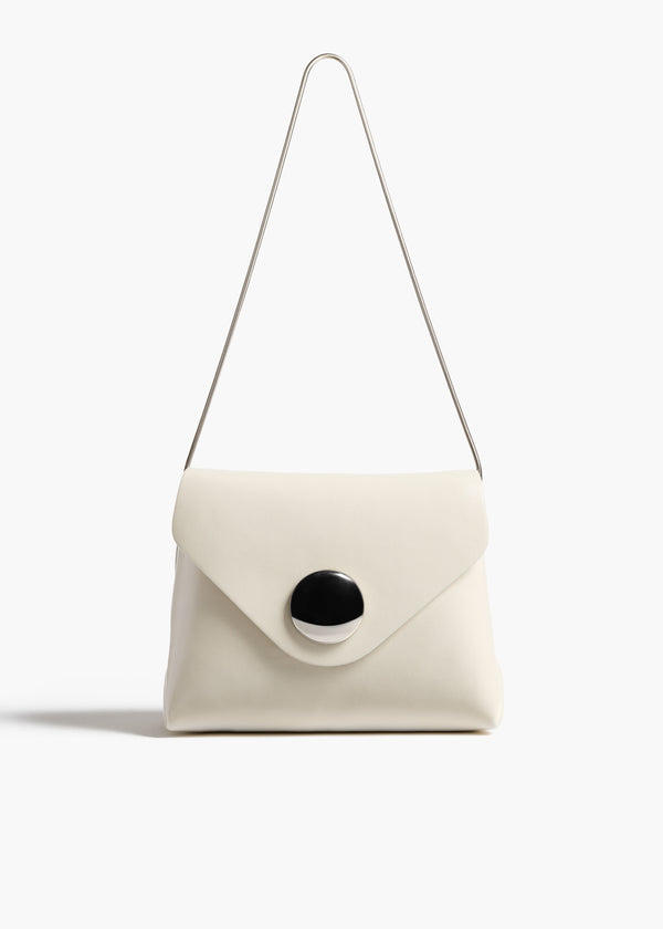 khaite Bobbi Bag Cream Crackle Patent Leather